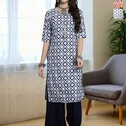 HERE&NOW Women Pack of 3 Floral Printed Daily Straight Kurtas-picture-24