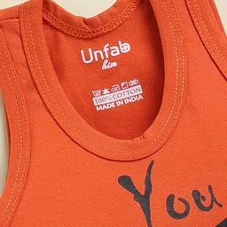 Unfab Infant Boys Assorted Cotton Basic Vest CGBV002-03-M.Green,Rust,Maroon image 2