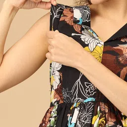 The Mom Store Floral Print Maternity A-Line Midi Dress image 5