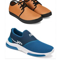 Free Kicks Men Blue Mesh Marking Running Sports Shoes-image-48