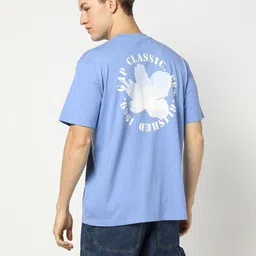 GAP Typography & Floral Printed Drop-Shoulder Sleeves Pure Cotton Relaxed Fit T-shirt-picture-32