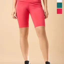 COLOR CAPITAL Women Pack of 4 Ankle-Length Fly Dry Cycling Shorts-picture-19