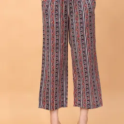 RANGRIWAZ Women Relaxed Pleated Trousers-image-95