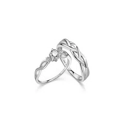 Teeragaj Unisex Set Of 2 Stainless Steel Artificial Stones Studded Finger Rings-image-12