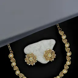 Women Click Stone-Studded Copper Jewellery Set-picture-28