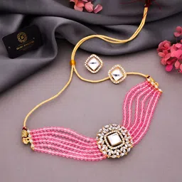 Brado Jewellery Brass Gold-Plated Jewellery Set image 2
