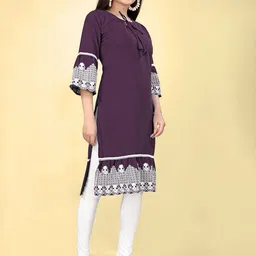 VARNI FABRICS Women Embroidered Keyhole Neck Bell Sleeves Kurta image 3