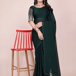 K 5 Fashion Beads and Stones Pure Chiffon Maheshwari Saree-picture-18