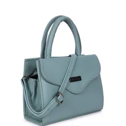 LADY QUINTON Colourblocked PU Structured Handheld Bag with Quilted image 5