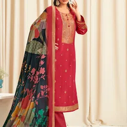 Stylee LIFESTYLE Floral Printed Jacquard Unstitched Dress Material-picture-18