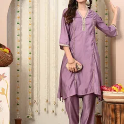 Myshka Women Regular Gotta Patti Kurta with Trousers-picture-37