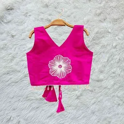 SHUBHVILAS DESIGN Girls Embroidered Thread Work Ready to Wear Lehenga & Blouse With Dupatta image 4