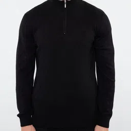 Trendyol Men Self Design Polo Collar Cotton Sweatshirts-picture-30