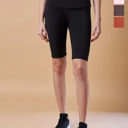 COLOR CAPITAL Pack Of 4 High Rise Above Knee Gym Tights-picture-16