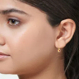 BHIMA Women 22KT BIS 916 Hallmark Gold Thiruvonam Blossom Drop Earrings- 2.01g-picture-1