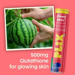 PLIX THE PLANT FIX Set of 12 Glowy Skin Glutathione Tablets - 15 Tablets Each - Watermelon image 3