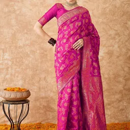 Suha Woven Design Zari Art Silk Banarasi Saree-picture-23
