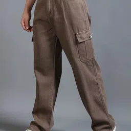 Kolor Fusion Men Loose Baggy Mid-Rise Cargo Styles Jeans image 3