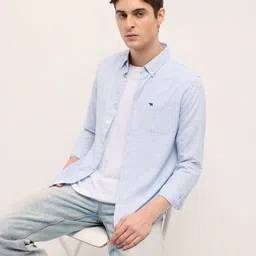 THE BEAR HOUSE Men Slim Fit Multi Stripes Opaque Striped Casual Shirt-picture-19