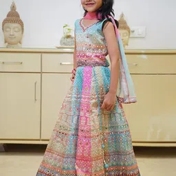 JAY NAGNATH FAB Multi Art Silk Lehenga Choli image 5