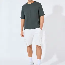 styli Men Solid Cotton Rich Oversized T-Shirt image 4