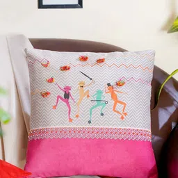 Mid July Home Grey & Pink Geometric Velvet Square Cushion Covers-image-72