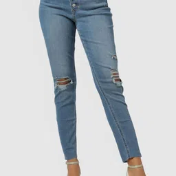 GAP Women High-Rise Skinny-Fit Mildly Distressed Jeans-image-51