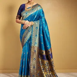 Mitera Ethnic Motifs Zari Paithani Saree-picture-21