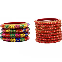 THE BLAZZE Multi Glass Artificial Stones & Beads Bangle-picture-18