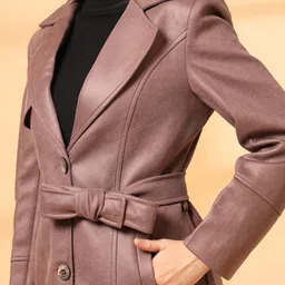 The Roadster Lifestyle Co Wool Single-Breasted Notched Lapel Collar Overcoat image 5