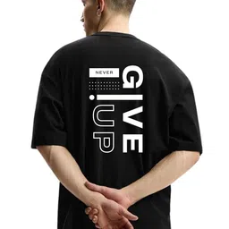 Fashnobic Men Typography Printed Round Neck Cotton Oversized T-shirt-picture-13
