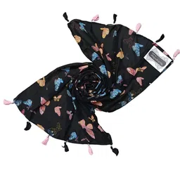 POSHAMPAA be desi Women Set of 2 Printed Scarfs With Tasselled Border image 4