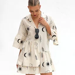 Miss Mosa By Akanksha Off White Rubeya Breezy Summer Dress image 5