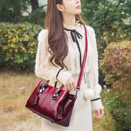 corsica DressBerry PU Structured Shoulder Bag image 3