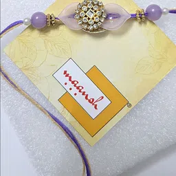 Maansh Artificial Beaded Thread Rakhi With Roli Chawal-picture-33