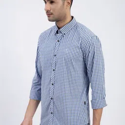 SHOWOFFFF Men Premium Slim Fit Gingham Checks Checked Casual Shirt image 5