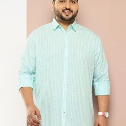 Thomas Scott Plus Size Premium Gingham Checks Casual Shirt-picture-23