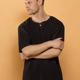Genzy Men Drop-Shoulder Sleeves Pockets T-shirt-image-50