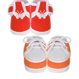NESKA MODA Kids-Unisex Red Cotton Booties image 5