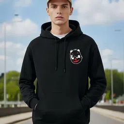 Manlino Men Printed Hooded Pullover Sweatshirt image 5