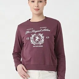 Kraus Jeans Women Printed Pullover Sweatshirt-image-37
