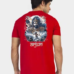 Greylongg Men Graphic Printed Round Neck Cotton T-shirt image 4