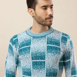 TYSORT Men Colourblocked Printed Woollen Pullover image 5