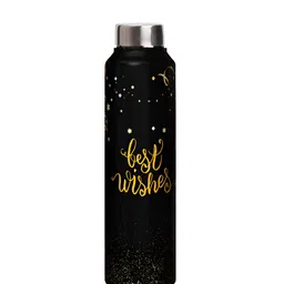 Speedex Black Single Stainless Steel Printed Water Bottle-picture-31