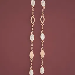 kushal's fashion jewellery Kushal's Fashion JewellerySterling Silver Zircon Rose Gold-Plated Drop Earrings-picture-44