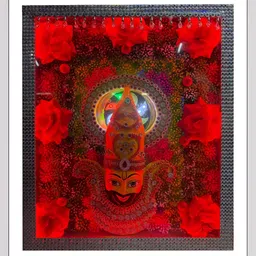 SHRI KHATU SHYAM CREATION Brown & White Religious Printed Wall Photo Frame image 2