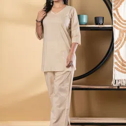 Readiprint Embroidered Cotton Tunic With Palazzo Co-Ords image 5