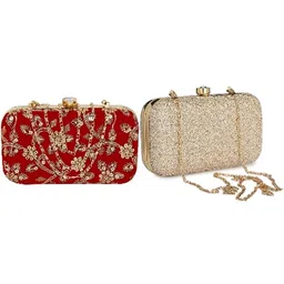 Rapid Costore 2 Pieces Embellished Box Clutches-picture-20