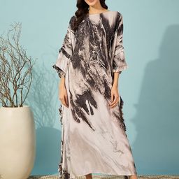 The Kaftan Company Women Boat Neck Kaftan Nightdress-picture-19