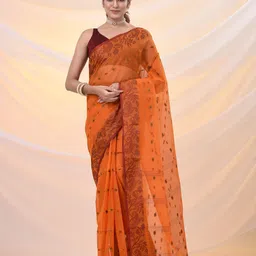 Arhi Woven Design Zari Pure Cotton Taant Saree-picture-14